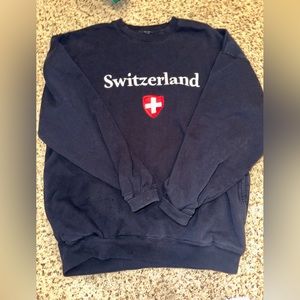 brandy melville oversized switzerland crew neck with pockets